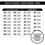 DATE COVERS 'JUNE' - NEW FONTS & COLOR OPTIONS - NEW RELEASE