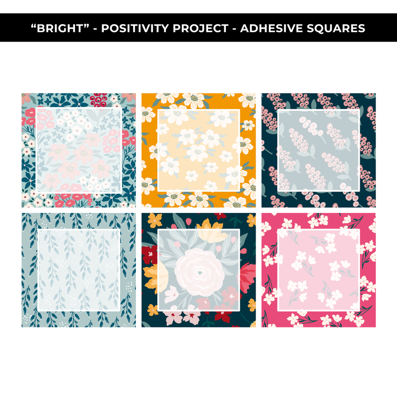 POSITIVITY PROJECT "BRIGHT" - 3" ADHESIVE SQUARES - NEW RELEASE