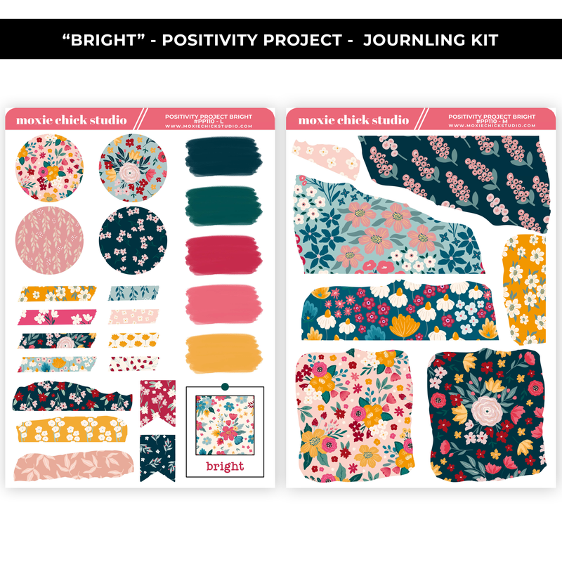 POSITIVITY PROJECT BRIGHT - 2  PAGE JOURNALING KIT - NEW RELEASE