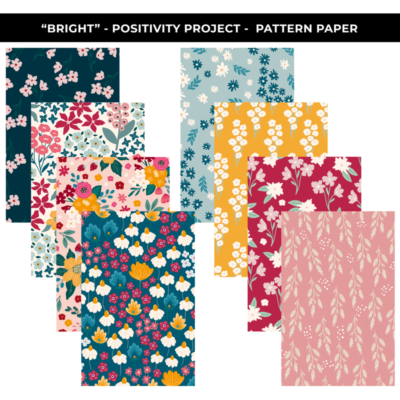 POSITIVITY PROJECT BRIGHT ADHESIVE PATTERN PAPER - NEW RELEASE