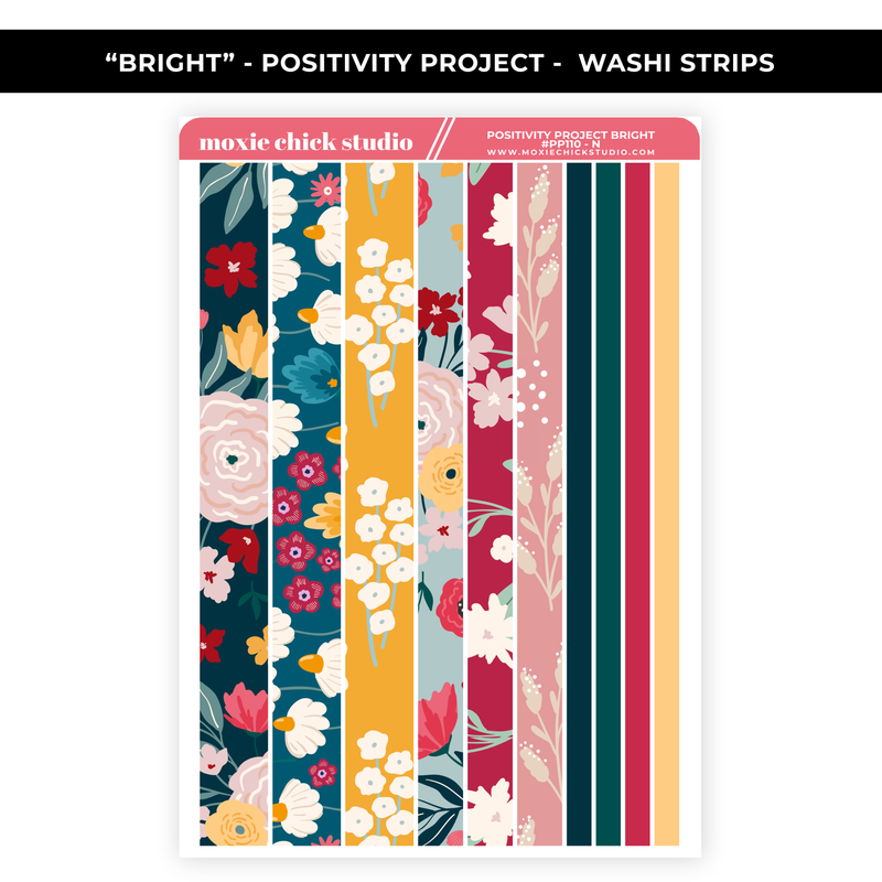 POSITIVITY PROJECT BRIGHT WASHI STRIPS - NEW RELEASE