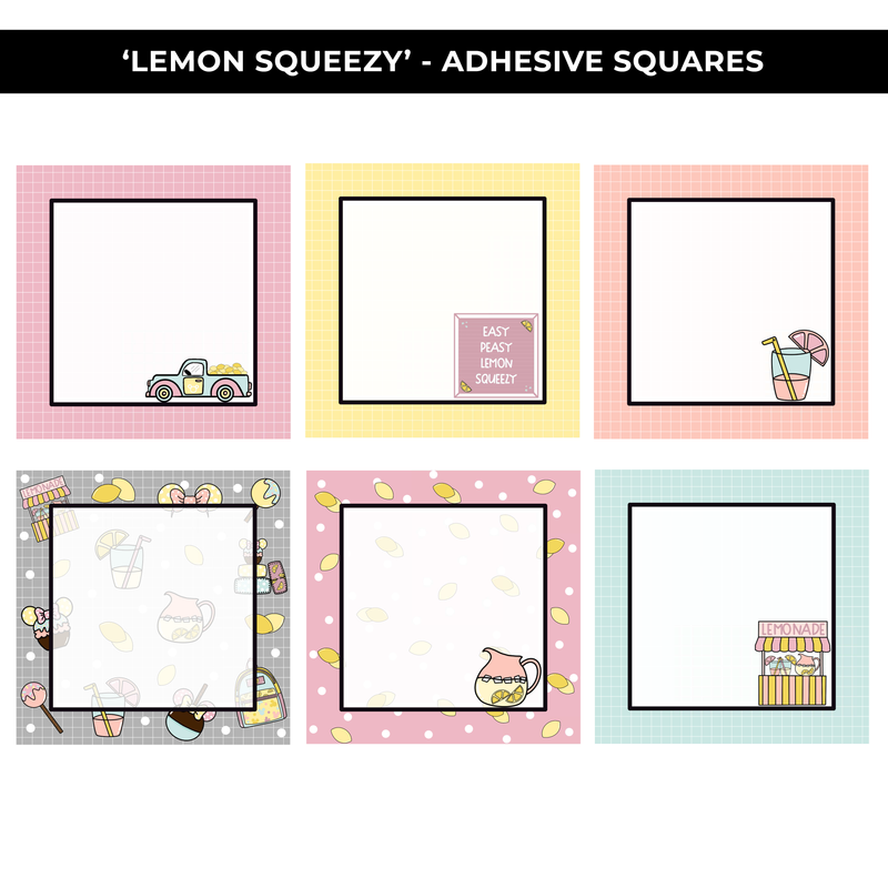 LEMON SQUEEZY 3" ADHESIVE SQUARES - NEW RELEASE