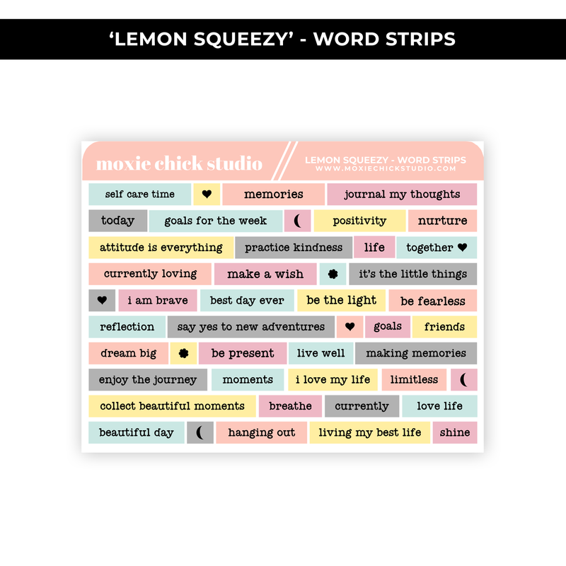 LEMON SQUEEZY WORD STRIPS - NEW RELEASE