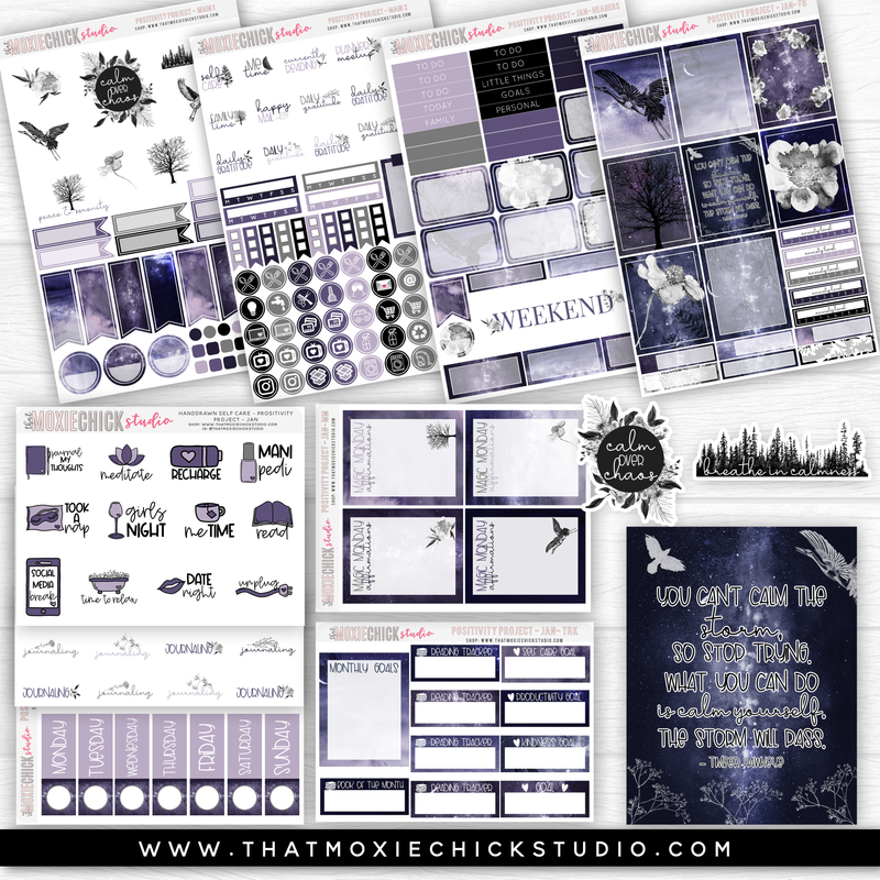 POSITIVITY PROJECT KIT - CALM // NEW RELEASE - That Moxie Chick Studio