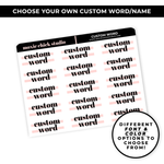 CUSTOM NAME / WORD - NEW FONTS & COLOR OPTIONS - NEW RELEASE