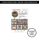 SOCIAL MEDIA STYLE CONTACT CARDS - THEME: BOOKISH FRIENDS DOODLES - NEW RELEASE