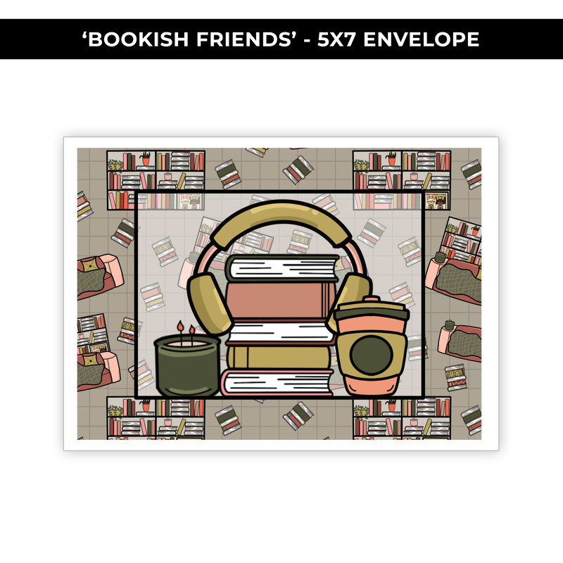 5X7 ENVELOPE 'BOOKISH FRIENDS' - NEW RELEASE
