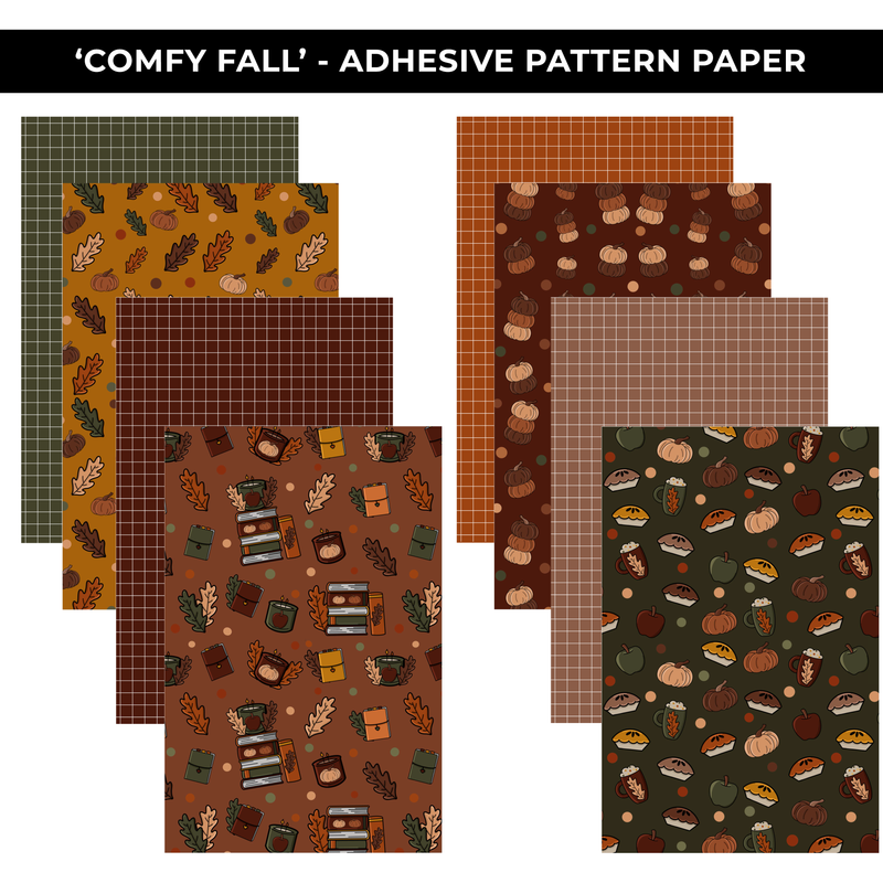 COMFY FALL ADHESIVE PATTERN PAPER - NEW RELEASE