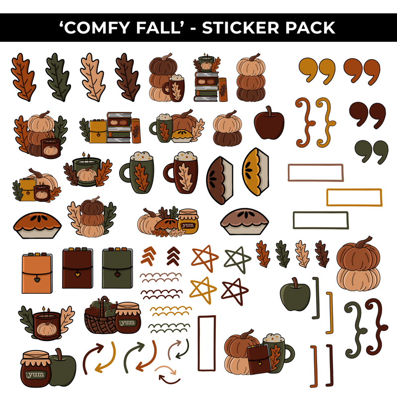 COMFY FALL STICKER PACK - NEW RELEASE