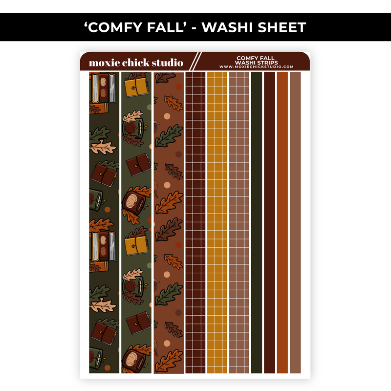 COMFY FALL WASHI STRIPS - NEW RELEASE
