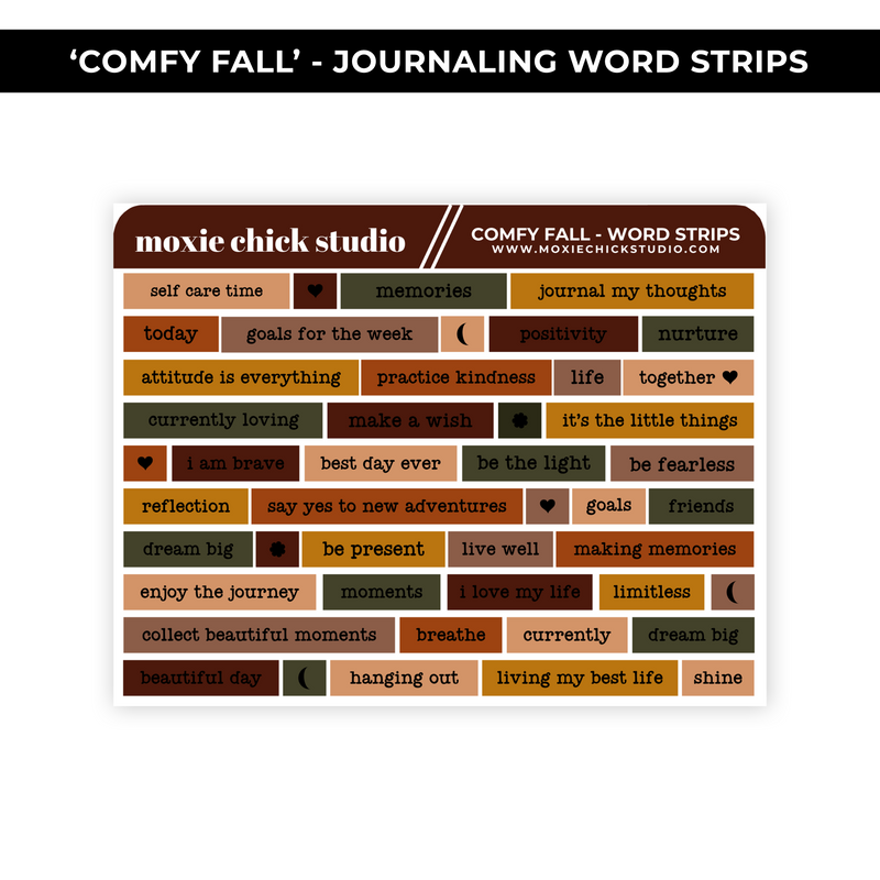 COMFY FALL WORD STRIPS - NEW RELEASE