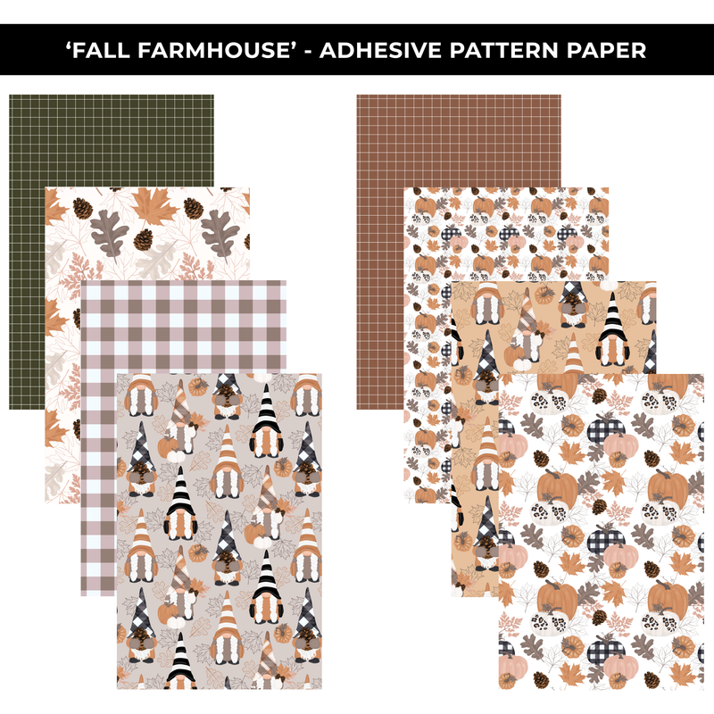 FALL FARMHOUSE ADHESIVE PATTERN PAPER - NEW RELEASE
