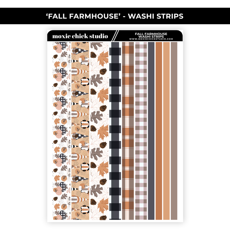 FALL FARMHOUSE WASHI STRIPS - NEW RELEASE