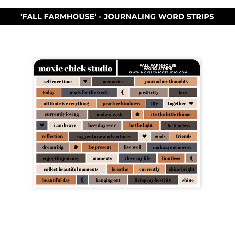 FALL FARMHOUSE WORD STRIPS - NEW RELEASE