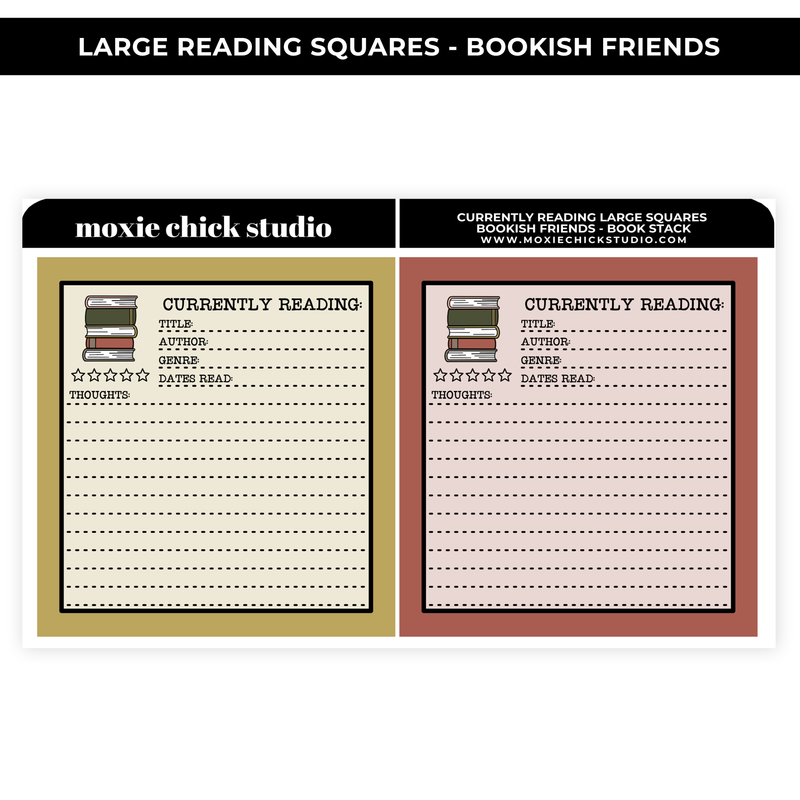 "CURRENTLY READING" BOOKISH FRIENDS LARGE BOXES - NEW RELEASE