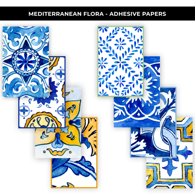 MEDITERRANEAN FLORA ADHESIVE PATTERN PAPER - NEW RELEASE