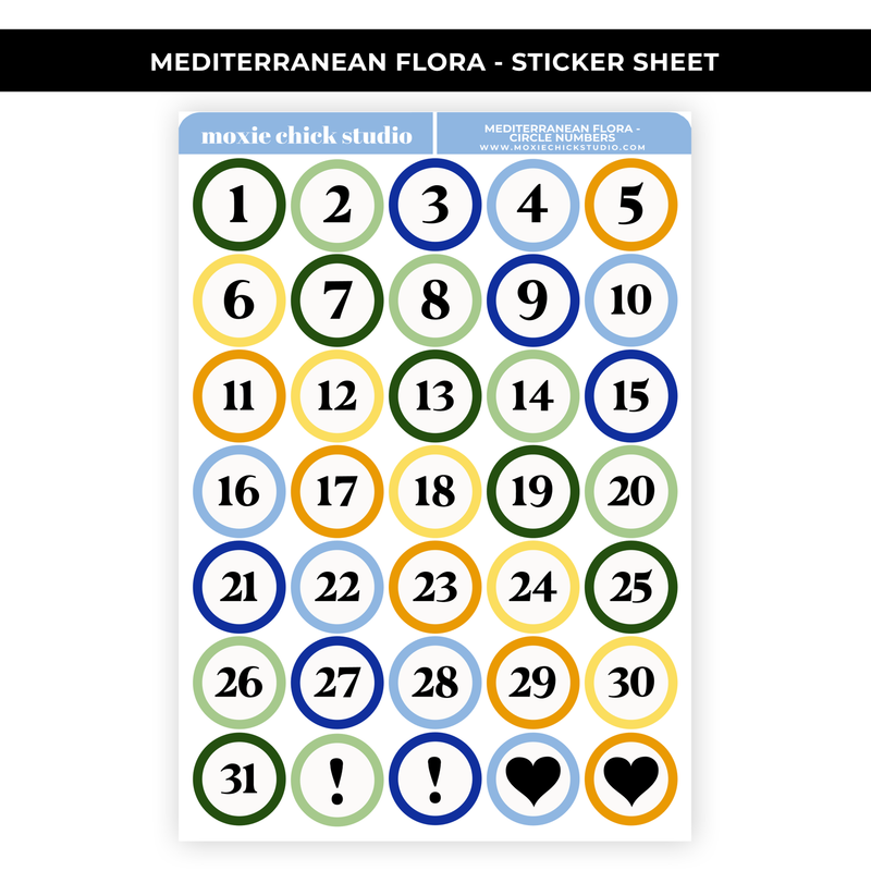 MEDITERRANEAN FLORA CIRCLE NUMBERS - NEW RELEASE