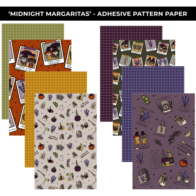 MIDNIGHT MARGARITAS ADHESIVE PATTERN PAPER - NEW RELEASE