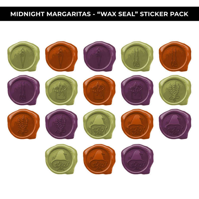 MIDNIGHT MARGARITAS WAX SEALS STICKER PACK - NEW RELEASE