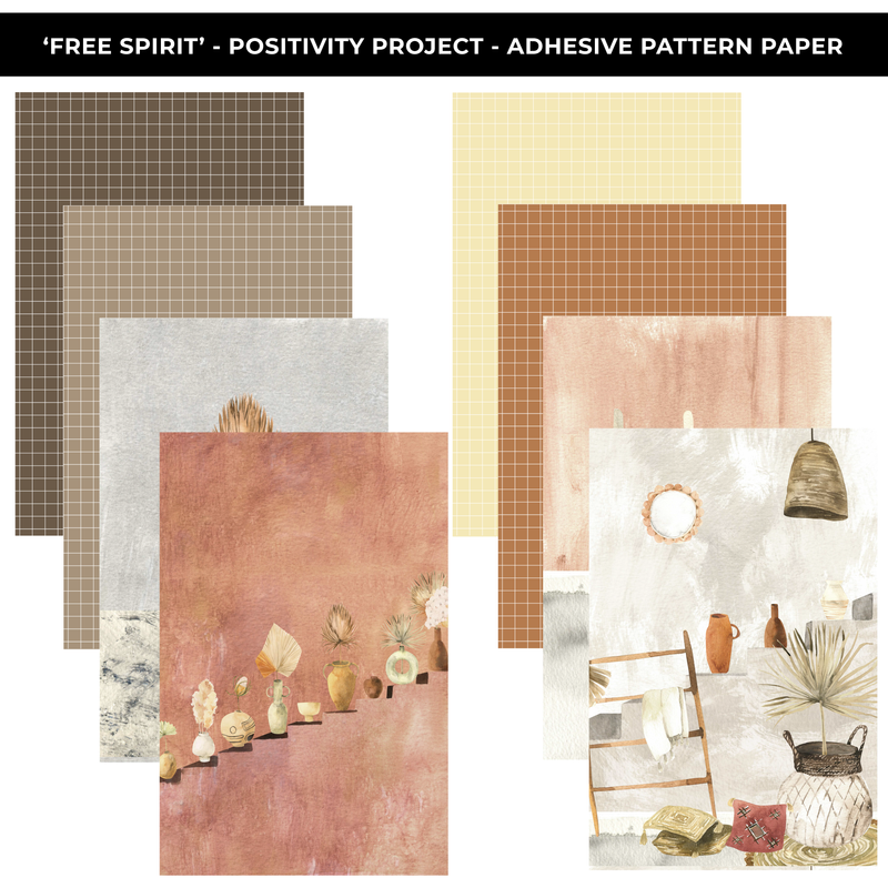 ADHESIVE PATTERNED PAPER "FREE SPIRIT" - NEW RELEASE