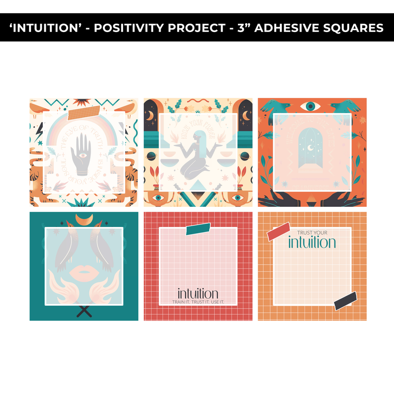 3" ADHESIVE JOURNALING SQUARES - INTUITION - NEW RELEASE