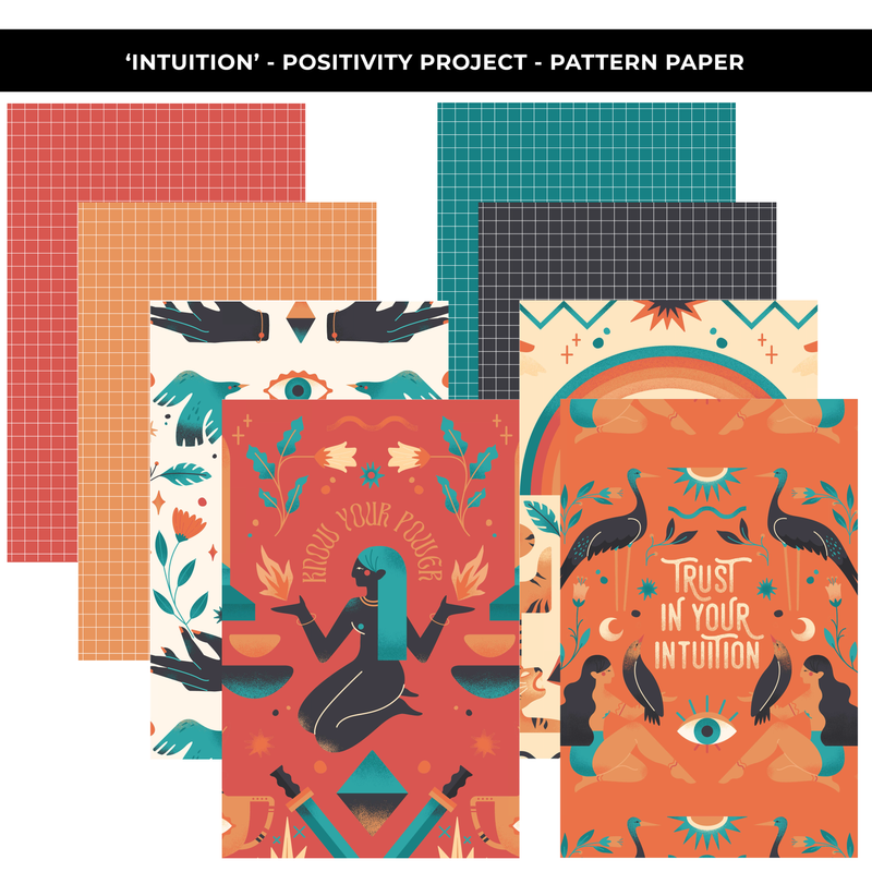 ADHESIVE PATTERNED PAPER "INTUITION" - NEW RELEASE