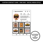 SOCIAL MEDIA STYLE CONTACT CARDS - THEME: FALL DOODLES - NEW RELEASE