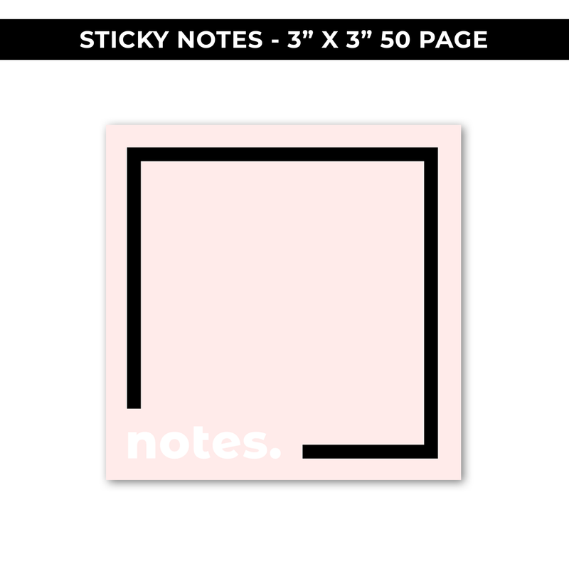 STICKY NOTES - NOTES (VERSION 1) 3"X3" - 50 PAGES / NEW RELEASE