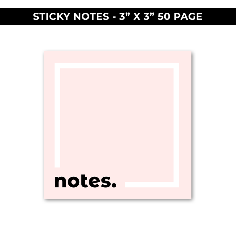 STICKY NOTES - NOTES (VERSION 2) 3"X3" - 50 PAGES / NEW RELEASE