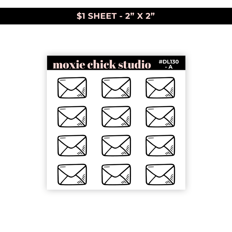 ENVELOPE / MAIL - $1 SHEET - NEW RELEASE #DL130-A