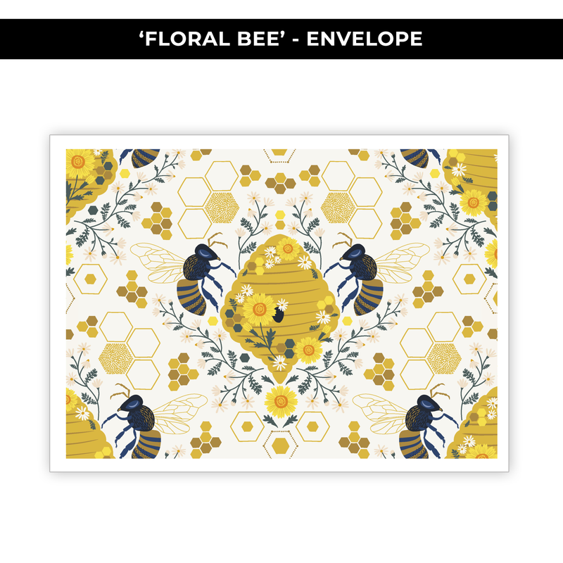 5X7 ENVELOPE 'FLORAL BEE' - NEW RELEASE