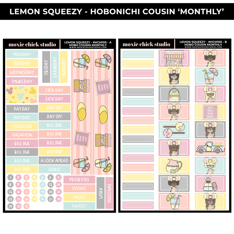 LEMON SQUEEZY 'HOBONICHI COUSIN - MONTHLY' - NEW RELEASE