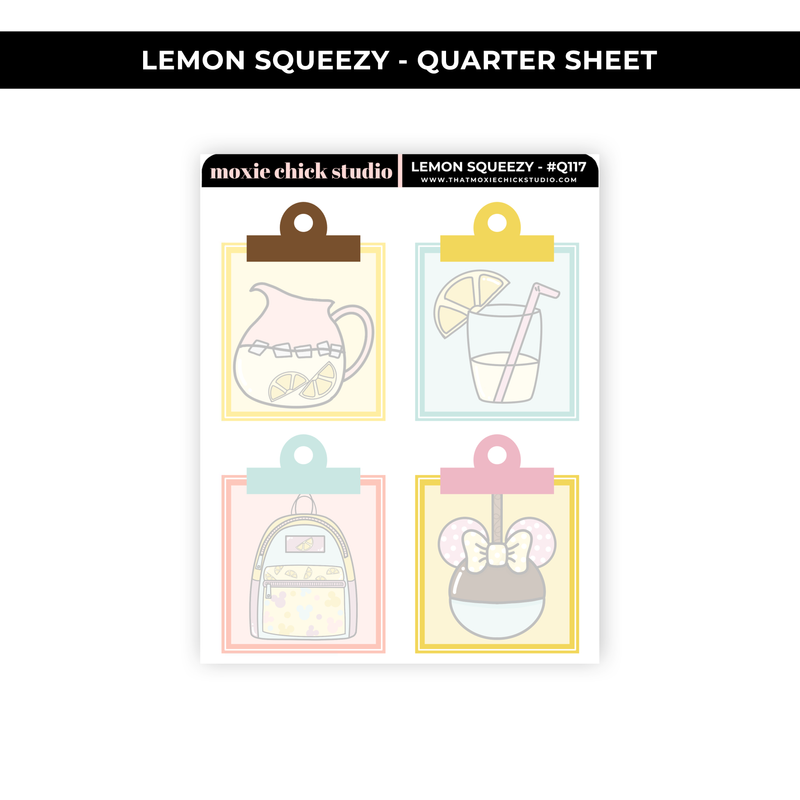 LEMON SQUEEZY - CLIPBOARDS (HAND DRAWN) / QUARTER SHEET