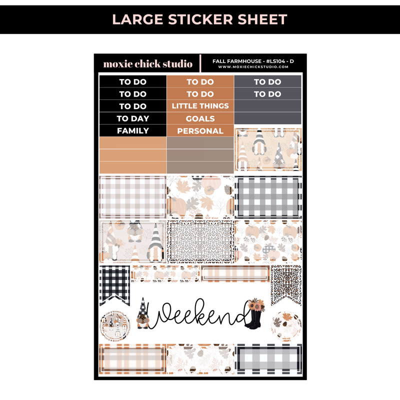 FALL FARMHOUSE / 5 LARGE SHEETS / NEW RELEASE