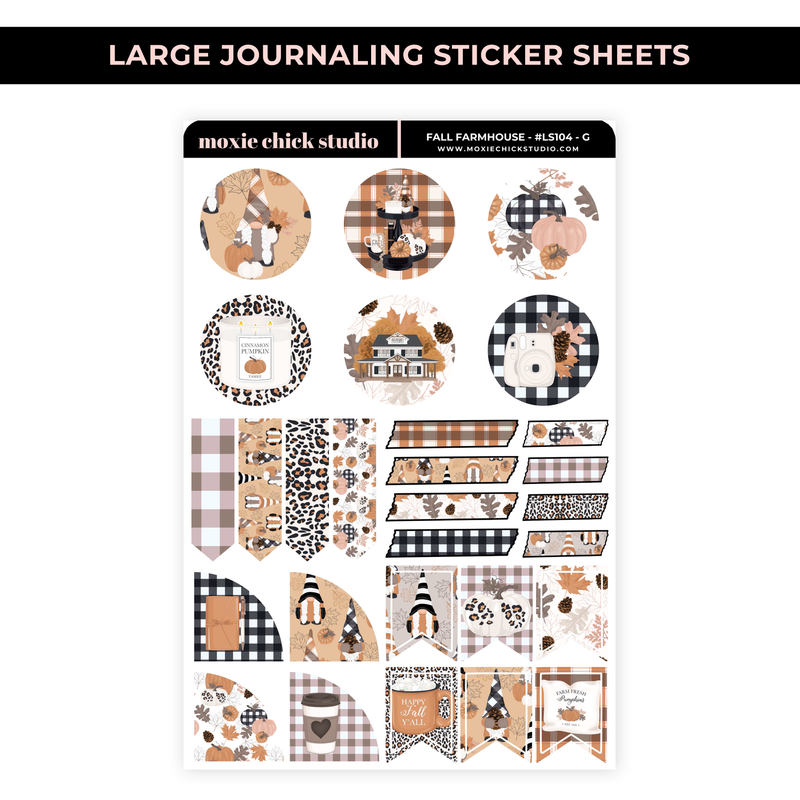FALL FARMHOUSE / JOURNALING SHEETS / NEW RELEASE