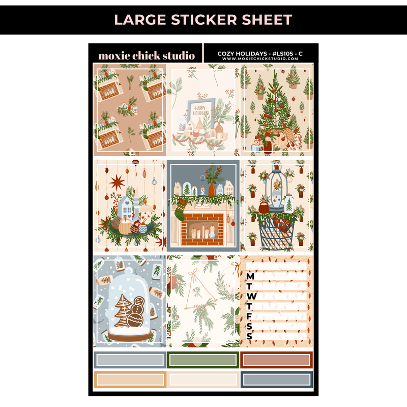 COZY HOLIDAYS / 5 LARGE SHEETS / NEW RELEASE