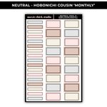 NEUTRAL 'HOBONICHI COUSIN - MONTHLY' - NEW RELEASE