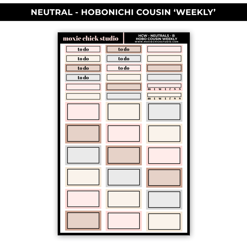 NEUTRAL 'HOBONICHI COUSIN - WEEKLY' - NEW RELEASE