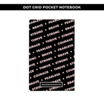 DOT GRID POCKET NOTEBOOK - WORDS BLACK BACKGROUND / NEW RELEASE