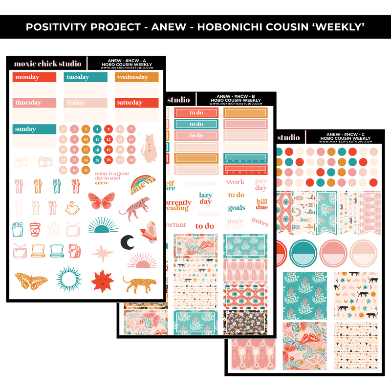 ANEW 'HOBONICHI COUSIN - WEEKLY' - POSITIVITY PROJECT KIT - NEW RELEASE