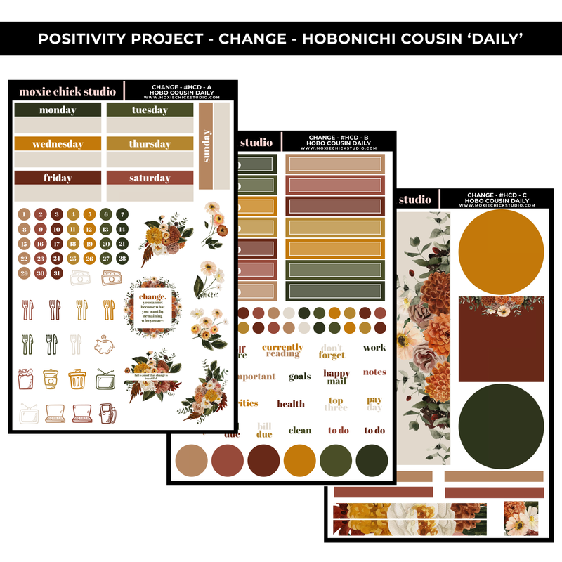 CHANGE 'HOBONICHI COUSIN - DAILY' - POSITIVITY PROJECT KIT - NEW RELEASE