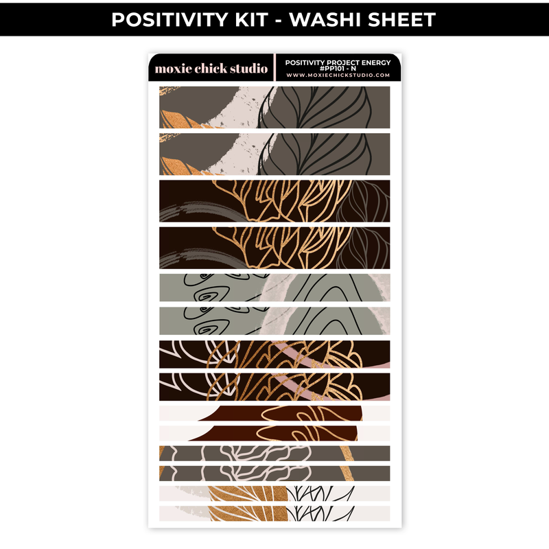 WASHI SHEET - 'ENERGY' POSITIVITY PROJECT - NEW RELEASE