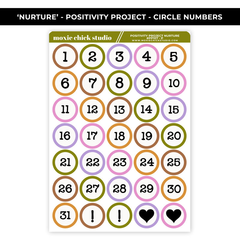 NURTURE POSITIVITY PROJECT - CIRCLE NUMBERS - NEW RELEASE