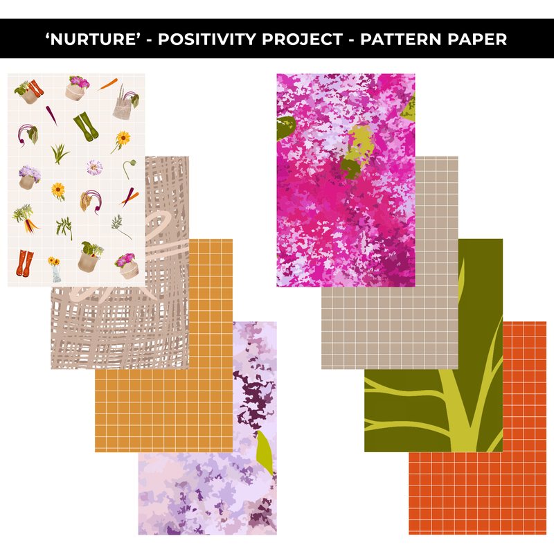ADHESIVE PATTERNED PAPER "NURTURE" - NEW RELEASE