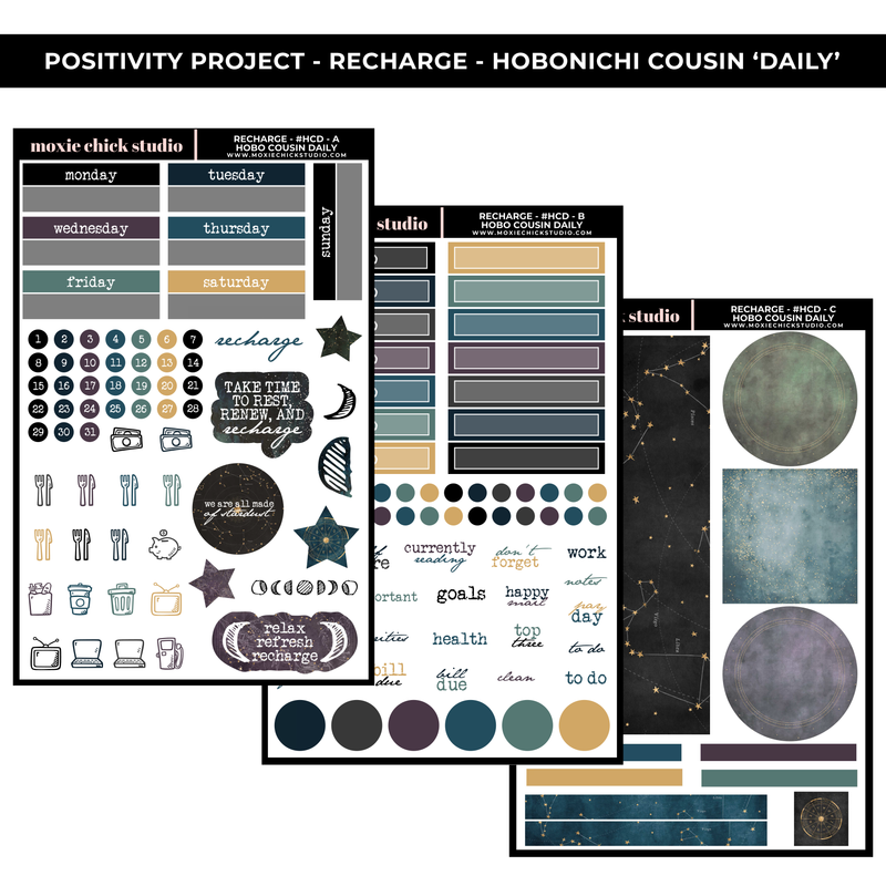 RECHARGE 'HOBONICHI COUSIN - DAILY' - POSITIVITY PROJECT KIT - NEW RELEASE