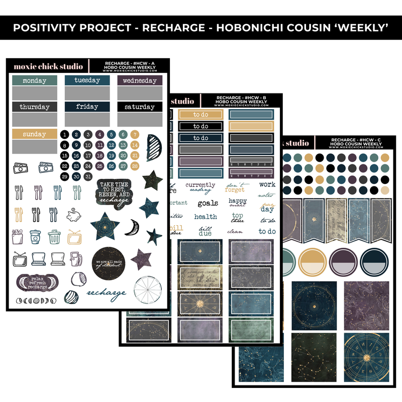 RECHARGE 'HOBONICHI COUSIN - WEEKLY' - POSITIVITY PROJECT KIT - NEW RELEASE