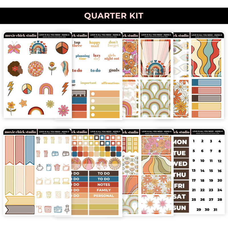 LOVE IS ALL YOU NEED - 8 SHEETS QUARTER KIT / NEW RELEASE
