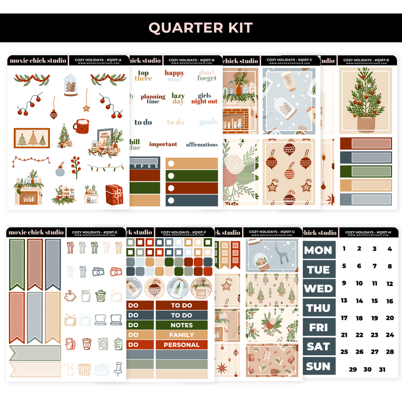 COZY HOLIDAYS - 8 SHEETS QUARTER KIT / NEW RELEASE