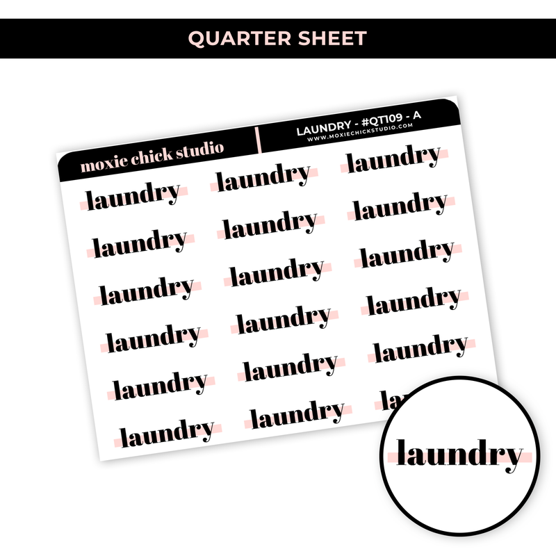 LAUNDRY HIGHLIGHT TEXT #QT109 - NEW RELEASE