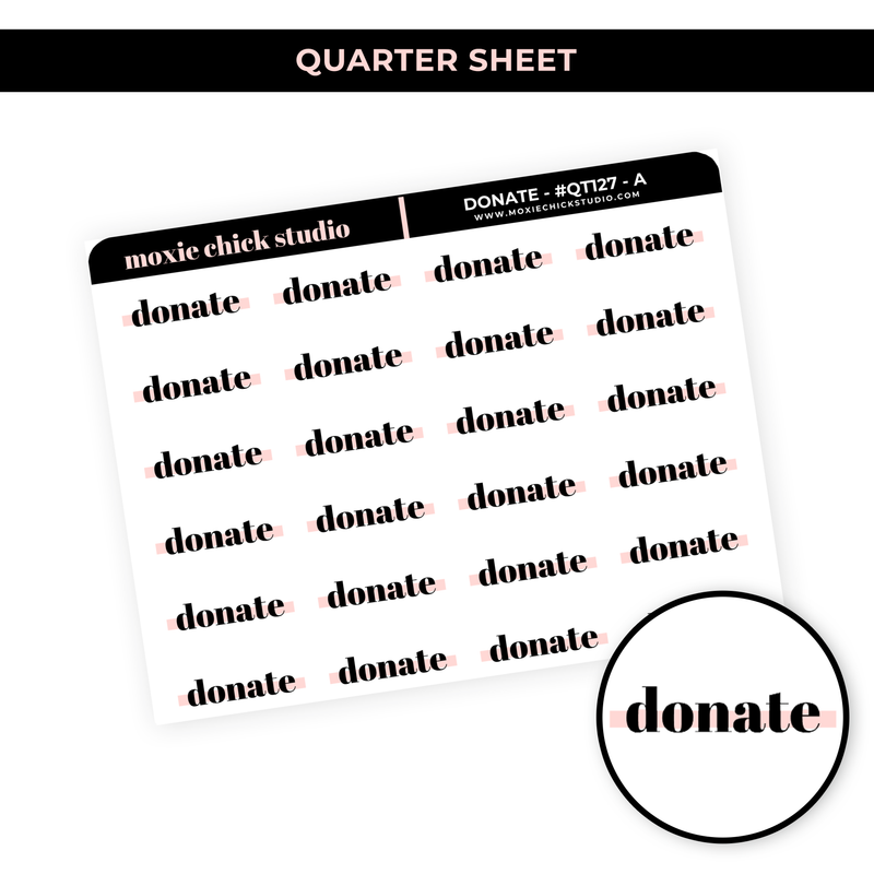 DONATE HIGHLIGHT TEXT #QT127 - NEW RELEASE